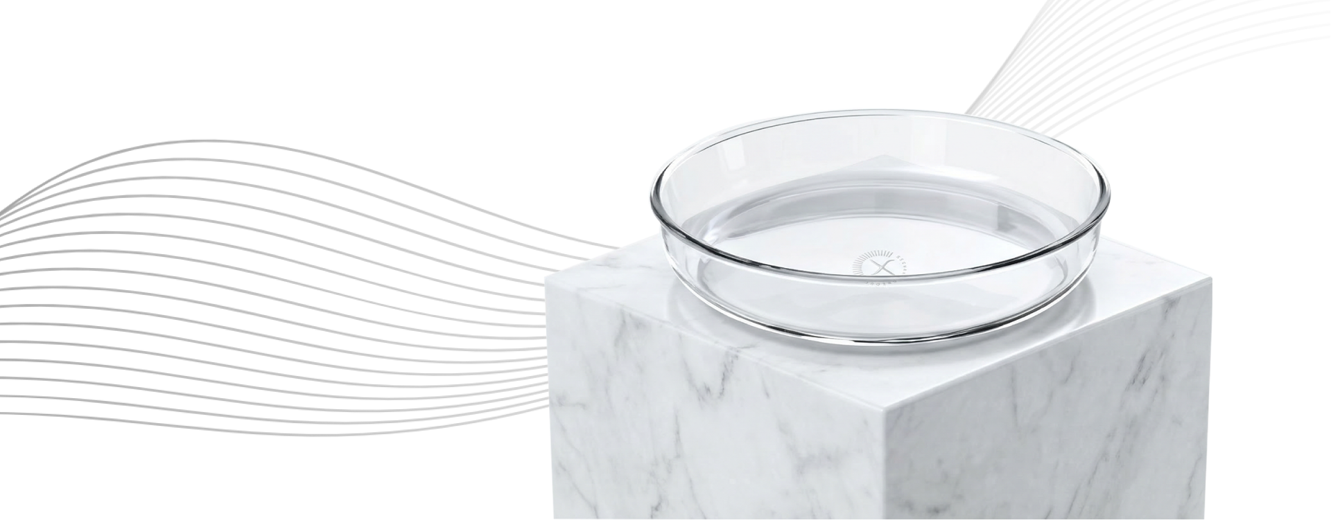 Large round Borex glass dish