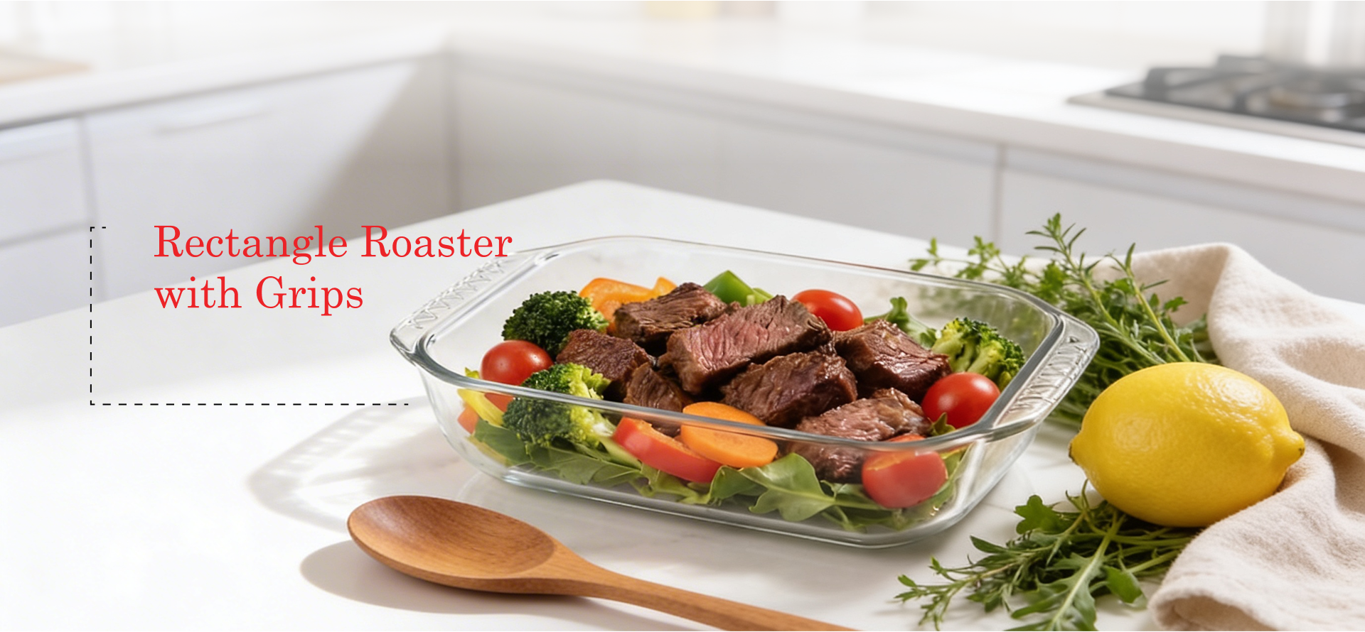 Rectangle Roaster with Grips